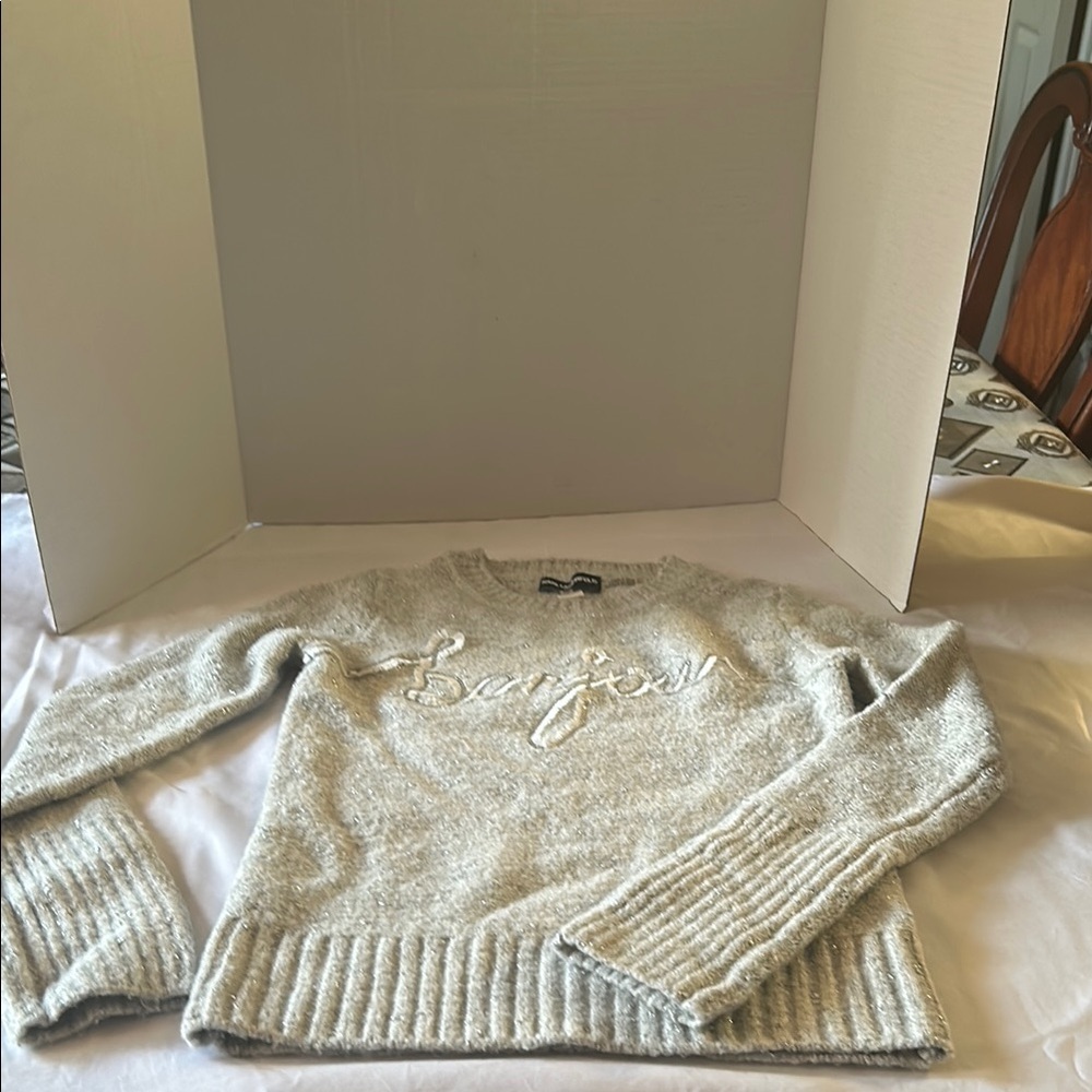 Karl Lagerfeld Light Gray Crew Neck Sweater